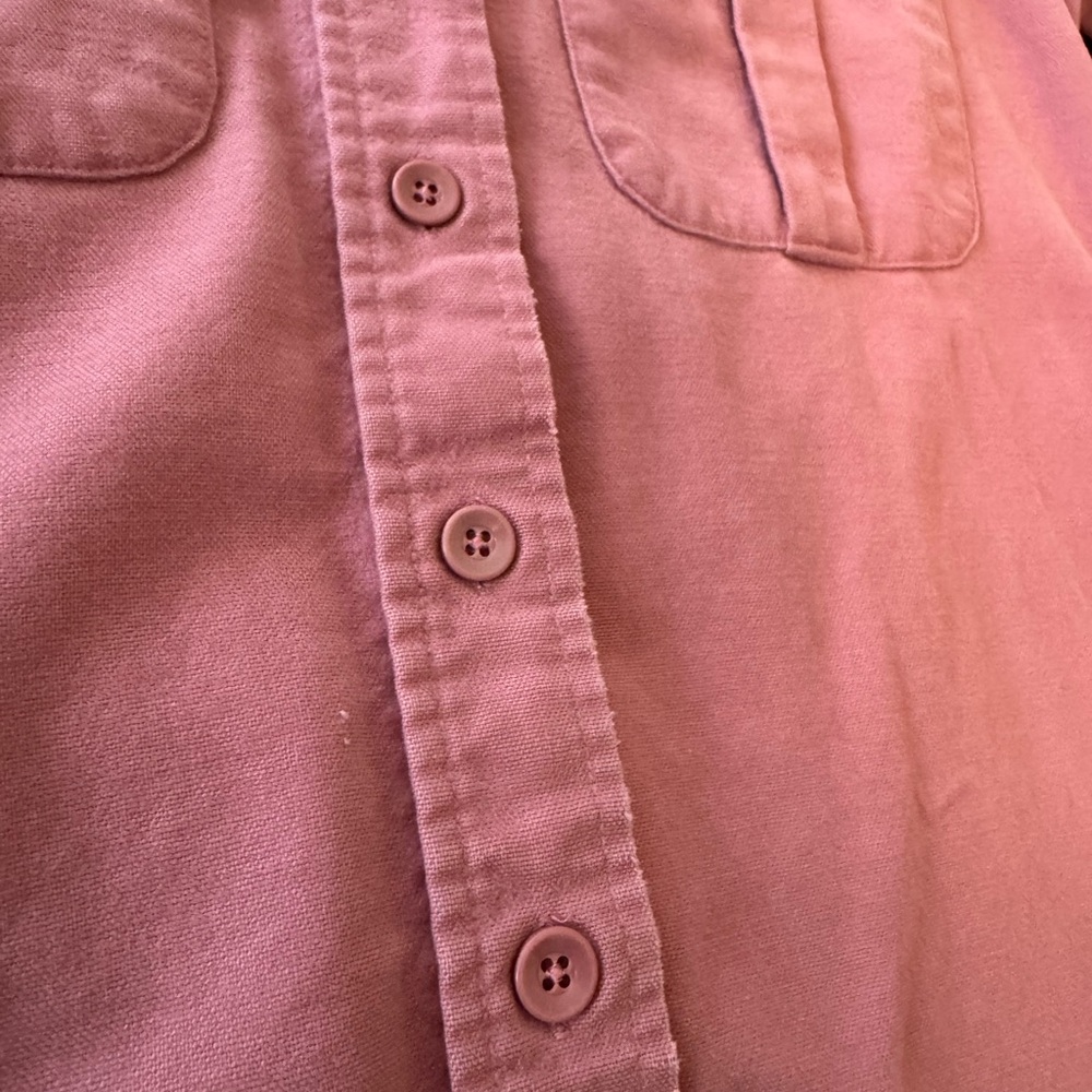 Vintage LL Bean Chamois Cloth Button Up Shirt Women's 8 Pink - Picture 3 of 8